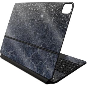 Glossy Glitter Skin Compatible with Apple Magic Keyboard for iPad Air 13-inch (M2) 2024 - Dark Shimmer Marble - 3M Vinyl Protective Decal Cover - Easy to Apply | Crafted in The USA by MightySkins