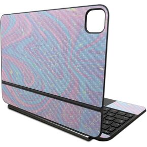 Carbon Fiber Skin Compatible With Apple Magic Keyboard for iPad Pro 11‑inch (M4) 2024 - Cotton Candy Swirl - Premium 3M Vinyl Protective Decal Cover - Easy To Apply | Crafted in the USA by MightySkins