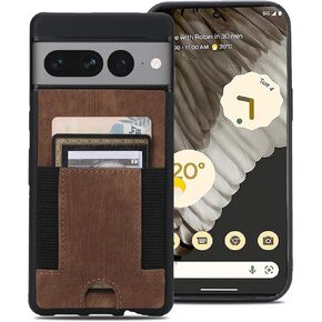 JGY Google Pixel 7 Pro Case Leather Wallet, Pixel 7 Pro Wallet case with Card Slots PU Leather Card Holder Rugged Non-Slip Full Body Drop Protector Back case for Pixel 7 Pro (Brown)