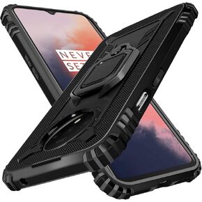 Shields Up OnePlus 8 Case, 1+8 Case with Kickstand, | 10ft. Drop Tested | Carbon Case | Ultra Slim | Lightweight | Scratch Resistant | Shockproof Rugged Protective Cover for OnePlus 8 -Black