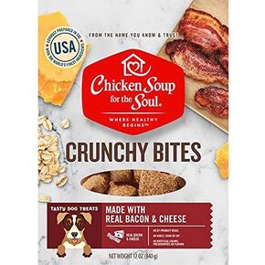 Chicken Soup 418477 12 oz Crunchy Bites Bacon & Cheese Biscuit Dog Treats Food