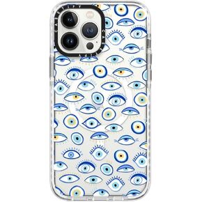 حافظة CASETiFY Impact لهاتف iPhone 13 Pro Max متوافقة مع Magsafe - زهور الربيع الساطعة - نمط زهور الأقحوان - الصقيع الشفاف in Kuwait