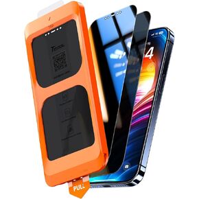 TOCOL for iPhone 12 Pro Max Privacy Screen Protector [True 25°Anti Spy], [9H+ Hardness] Tempered Glass for iPhone iPhone 12 Pro Max Full Coverage Screen Protector, Easy Installation, 2 Pack