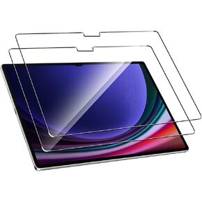 عبوتان متوافقتان مع واقي شاشة Samsung Galaxy Tab S10 Ultra/Tab S9 Ultra 2023/Tab S8 Ultra/Tab S7 Ultra 2022، تغطية كاملة 9H من الزجاج المقوى، مقاوم للخدش عالي الدقة، خالي من الفقاعات in Kuwait