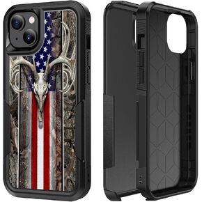 Case for iPhone 15, Ohana Means Family Pattern Shock-Absorption Hard PC and Inner Silicone Hybrid Dual Layer Armor Defender Case for Apple iPhone 15 6.1"