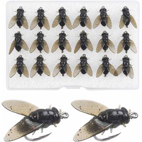Bionic Fly Fishing Bait,18pcs/36pcs Trout Jig Swimbait Fly Hook Soft Bait Fly Fishing Lure Assortment Kit Attractant Fishing Gear Artificial Fishing Lure Panfish Lure Set