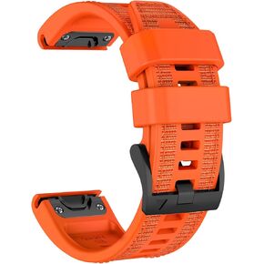 OVERSTEP QuickFit 22mm Watch Band Compatible with Garmin Fenix E/Fenix 8 AMOLED - 47mm/ Fenix 7/ Fenix 6/ Fenix 5 Sport Silicone Strap for Forerunner 935/945/ 955/965 Smartwatch