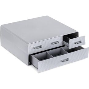 Navaris Coffee Pod Holder with 4 Drawers - Compatible with Nespresso, CBTL, K-Cups, Verismo - Capsule Storage Organizer 2-Tier Container Box - Black