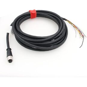 DRRI M12 12 pin A-Code Female Connector Single Ended Power/IO Cable CCB-M12X12FS-05 for COGNEX in-Sight 2000S Version sensors and in-Sight 7000 Series Version systerm