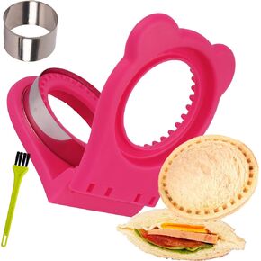Uncrustables Sandwich Maker Sealer Cutter, Crustless Sandwich Cutter, PB&J Uncrustable Maker - Color Grey, Square Shape