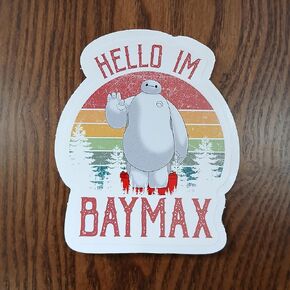 (3PCS) Baymax Big Hero Hello Im Baymax Stickers 3"