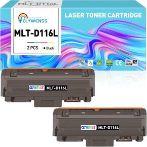 Compatible Toner Cartridge Replacement for Samsung 116L MLT-D116L for Xpress SL-M2835DW SL-M2625D SL-2825DW SL-M2875FD SL-M2885FW Printer (Black, 2-Pack)