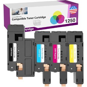 Limeink Compatible Toner Cartridge Replacement for Dell C1760nw Toner Cartridges 1250 for Dell Printer Cartridges C1765nfw C1765nf 1355cnw c1760nw 4 Pack