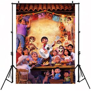 كوكو خلفية عيد ميلاد سعيد 5x7ft المكسيك فييستا كوكو فيلم خلفية 1st عيد ميلاد الفينيل كوكو موضوع المكسيكي حفلة راية ورقة