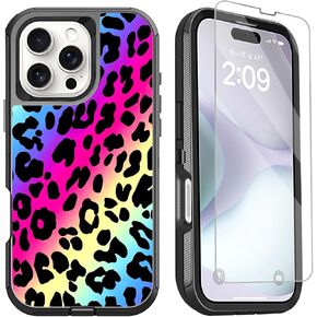 OTTARTAKS Compatible with iPhone 16 Pro Phone Case with Screen Protector 3-Layer Full Body Shockproof Heavy Duty Protective Case for iPhone 16 Pro Men Boys, Camouflage
