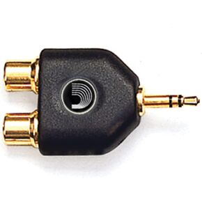 D'Addario Accessories 1/8 Inch Male Stereo to Dual RCA Female Adaptor