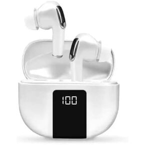 J68 True Wireless Earbuds Bluetooth 5.2 Headphones 60H Playback IPX5 Waterproof Stereo Earphones in-Ear Built-in Mic Headset Premium Deep Bass Noise Cancelling (Black)
