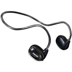 سماعة رأس لاسلكية لتوصيل الهواء من ميردي، بلوتوث 5.3 مفتوحة الأذن مع ميكروفون، وقت تشغيل 10 ساعات، سماعة رأس رياضية للجري وركوب الدراجات والتسلق والقيادة باللون الأسود in Kuwait