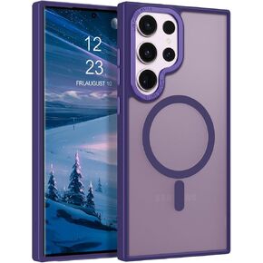 BENTOBEN for Samsung S23 Ultra Case, S23 Ultra Magnetic Phone Case[Compatible with MagSafe] Translucent Matte Slim Shockproof Women Men Girl Protective Case Cover for Galaxy S23 Ultra 6.8",Hot Pink in Kuwait