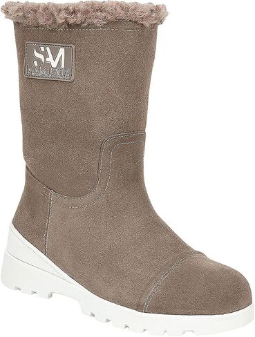 حذاء Sam Edelman Kaylie باللون الأسود من الجلد السويدي مبطن بالطقس والثلج والشتاء in Saudi Arabia