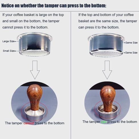 51mm Espresso Tamper, Coffee Tamper 51mm, Espresso Coffee Tampers For 51mm Portafilters, Solid wood, Stainless Steel Base in Saudi Arabia