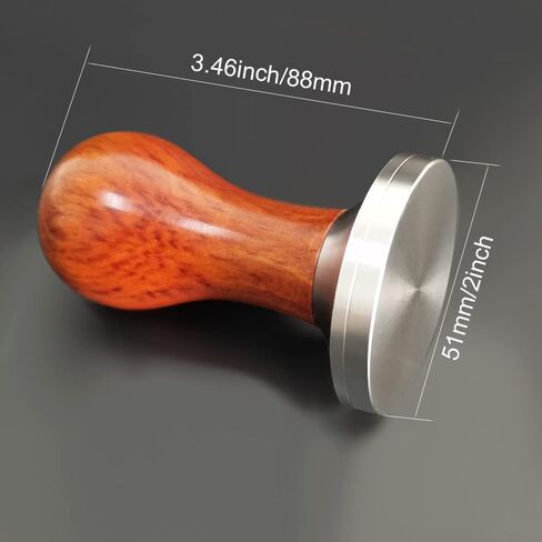 51mm Espresso Tamper, Coffee Tamper 51mm, Espresso Coffee Tampers For 51mm Portafilters, Solid wood, Stainless Steel Base in Saudi Arabia