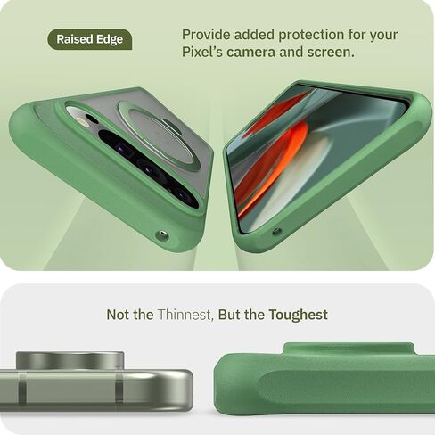 JIC MagStand Series - for Pixel 9 Pro XL Case - Black Protective Kickstand Phone Cover - [Unique Stand for Vertical and Horizontal View] - [Built-in Magnets for Magsafe] in Saudi Arabia