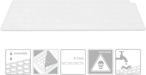 غطاء لوحة المفاتيح kwmobile متوافق مع Apple MacBook Air 13 بوصة 2018 2019 2020 A1932 - QWERTY (إسبانيا) غطاء لوحة المفاتيح من السيليكون - شفاف in Saudi Arabia