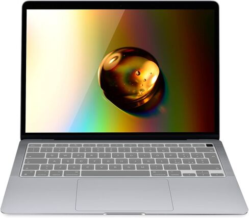غطاء لوحة المفاتيح kwmobile متوافق مع Apple MacBook Air 13 بوصة 2018 2019 2020 A1932 - QWERTY (إسبانيا) غطاء لوحة المفاتيح من السيليكون - شفاف in Saudi Arabia