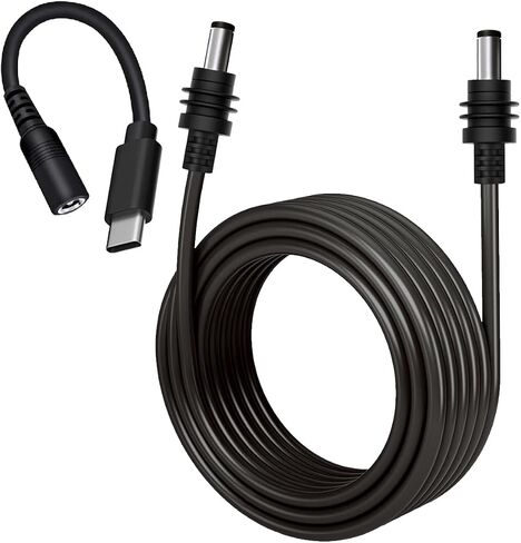USB C to DC Adapter Cable, USB C Male to 5.5 2.1mm DC Female Power Cable for Starlink Mini DC Power Cable, Work with 65W+ PD 20V Protocol Power Supply/Source (USB C to DC Female Adapter Cable) in Saudi Arabia