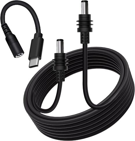 USB C to DC Adapter Cable, USB C Male to 5.5 2.1mm DC Female Power Cable for Starlink Mini DC Power Cable, Work with 65W+ PD 20V Protocol Power Supply/Source (USB C to DC Female Adapter Cable) in Saudi Arabia