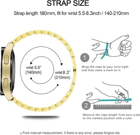 أساور متوافقة مع ساعة Samsung Galaxy Watch 7/6 / 5/4 / FE 40 مم / 44 مم / 5 Pro 45 مم، 20 مم حزام معدني من حجر الراين الماسي مع غطاء حماية وسوار بديل للنساء والرجال in Kuwait