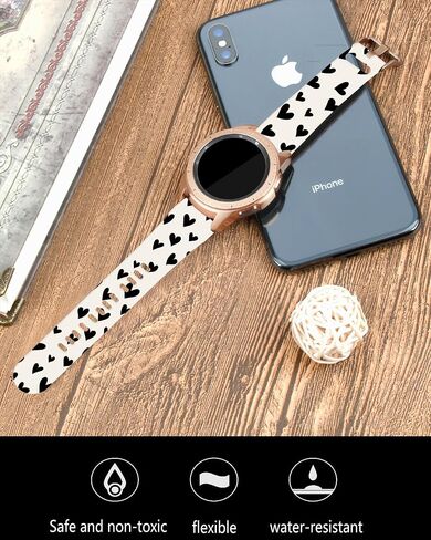 20mm Silicone Sport Bands Compatible for Galaxy Watch 6/Watch 5/Galaxy Watch 4 40mm 44mm/Classic 42mm 46mm/Watch 3 41mm, Active 2 Watch Bands, Replacement Strap for Women in Kuwait