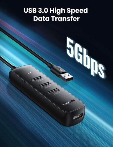 UGREEN USB Hub, 4 Port Powered USB Adapter USB 3.0 Splitter for PC Laptop iMac Surface Pro XPS PS4 PS5 Xbox One, Flash Drive, Mobile HDD and More (3.3ft) in Saudi Arabia