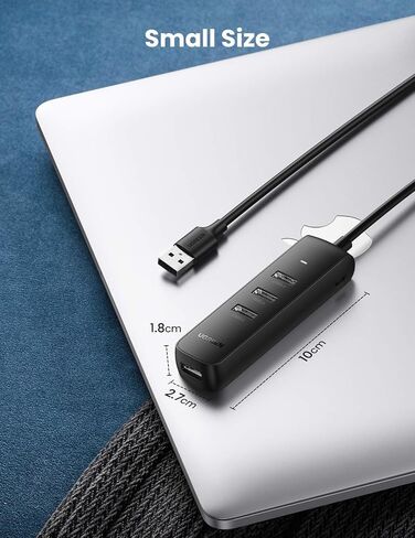 UGREEN USB Hub, 4 Port Powered USB Adapter USB 3.0 Splitter for PC Laptop iMac Surface Pro XPS PS4 PS5 Xbox One, Flash Drive, Mobile HDD and More (3.3ft) in Saudi Arabia