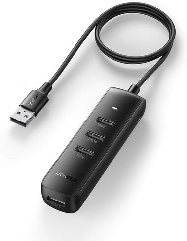 UGREEN USB Hub, 4 Port Powered USB Adapter USB 3.0 Splitter for PC Laptop iMac Surface Pro XPS PS4 PS5 Xbox One, Flash Drive, Mobile HDD and More (3.3ft) in Saudi Arabia