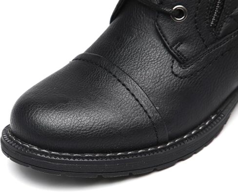 أحذية DECARSDZ النسائية الأنيقة للكاحل باللون الأسود برباط للدراجة النارية in Kuwait