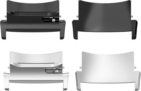 Compatible with Oneplus Watch 2 Band Connector, Stainless Steel Replacement Connection Metal Adapter Connect for Oppo Watch X Strap Accessories (Black&Silver) in Kuwait
