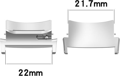 Compatible with Oneplus Watch 2 Band Connector, Stainless Steel Replacement Connection Metal Adapter Connect for Oppo Watch X Strap Accessories (Black&Silver) in Kuwait
