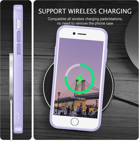 حافظة Telaso لهاتف iPhone SE، حافظة مغناطيسية لهاتف iPhone SE 2022، حافظة iPhone SE 2020، حافظة iPhone 8/7 متوافقة مع حافظة هاتف iPhone SE الواقية الشفافة غير اللامعة المضادة للخدش، أسود in Saudi Arabia