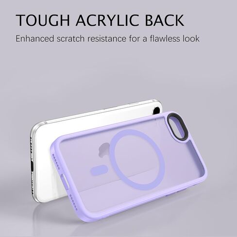 حافظة Telaso لهاتف iPhone SE، حافظة مغناطيسية لهاتف iPhone SE 2022، حافظة iPhone SE 2020، حافظة iPhone 8/7 متوافقة مع حافظة هاتف iPhone SE الواقية الشفافة غير اللامعة المضادة للخدش، أسود in Saudi Arabia