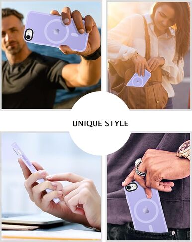 حافظة Telaso لهاتف iPhone SE، حافظة مغناطيسية لهاتف iPhone SE 2022، حافظة iPhone SE 2020، حافظة iPhone 8/7 متوافقة مع حافظة هاتف iPhone SE الواقية الشفافة غير اللامعة المضادة للخدش، أسود in Saudi Arabia