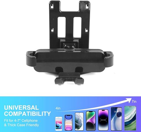 TINKI Car Phone Holder Mount Compatible with Volvo XC60 2009-2017 Accessories, Center Console Dashboard Navigation Screen Handsfree Car Phone Stand (Black - Retractable Style) in Saudi Arabia