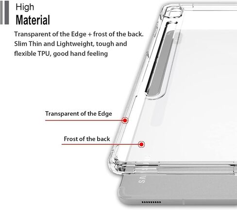 Case Compatible with Galaxy Tab S10 Plus, Ultra Slim Soft Transparent TPU Case Clear Back Cover Case Fits Samsung Galaxy Tab S10 Plus,Clear in Saudi Arabia