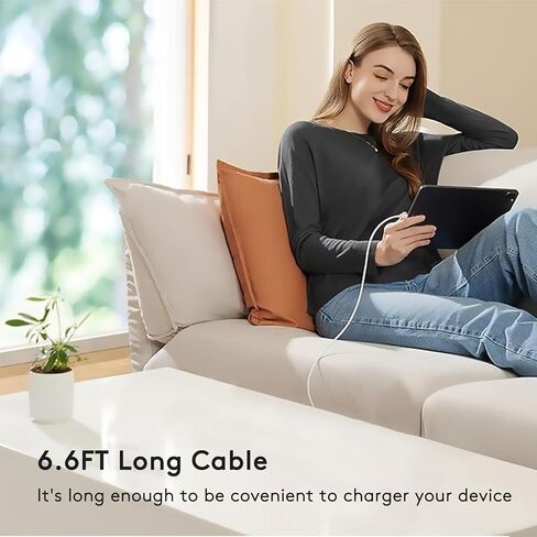 Fits for iPhone 16 15 Charger, USB C Charger Block, 2 Pack 20W USB C Fast Wall Charger Adapter Compatible with iPhone 16/15 Pro/Pro Max/iPad Pro More, with 2 Pack 6.6 ft USB-C Cable Dual Port Charging in Saudi Arabia