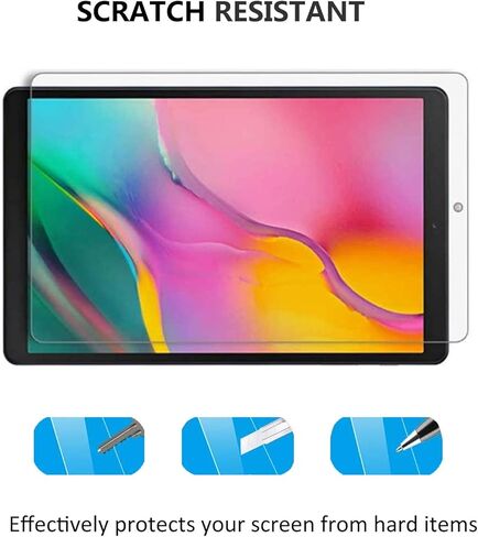 [2 Pack] Galaxy Tab A 10.1 Screen Protector,Tempered Glass for Samsung Galaxy Tab A 10.1-inch 2019 (SM-T510/T515) in Kuwait