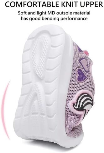GEERX YUMI Toddler Girl Athletic Tennis Shoes Lightweight Breathable Comfortable Sport Walking Running Unicorn Sneakers (Toddler/Little Kid) in Kuwait