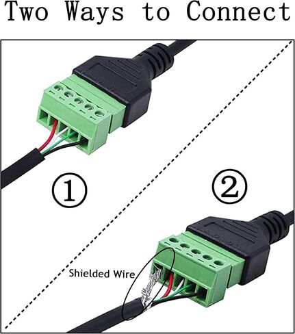 محطة XMSJSIY USB C، موصل كتلة طرفية لولبية من النوع C ذكر بدون لحام قابل للتوصيل 5P كتلة تمديد نقل البيانات والشحن لأجهزة الواجهة من النوع C (ذكر USB C) in Kuwait