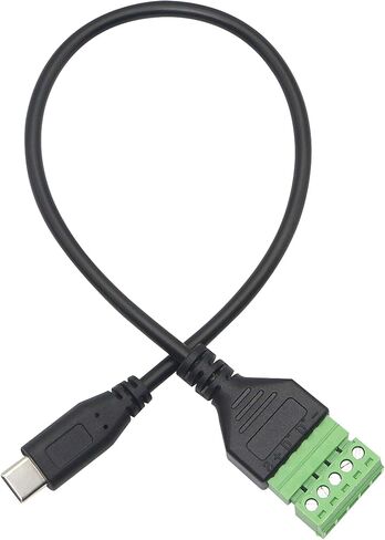 محطة XMSJSIY USB C، موصل كتلة طرفية لولبية من النوع C ذكر بدون لحام قابل للتوصيل 5P كتلة تمديد نقل البيانات والشحن لأجهزة الواجهة من النوع C (ذكر USB C) in Kuwait
