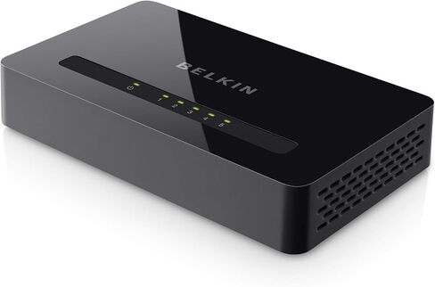 محول شبكة إيثرنت سريع 5 منافذ 10/100 من بيلكين | سطح المكتب، مقسم الإنترنت (F4G0500) in Saudi Arabia